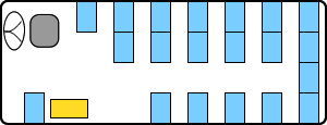 小型マイクロバスの座席表