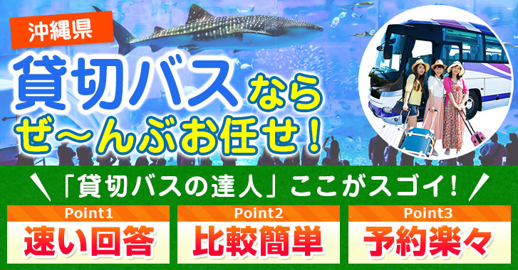 沖縄県の貸切バスはお任せください