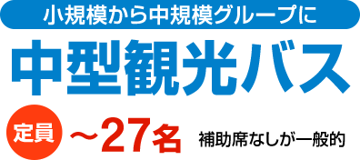 小規模グループから中規模グループは中型バス