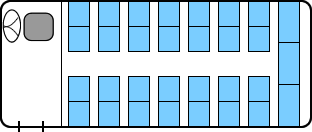 31人乗り中型バス（補助席なし）