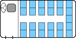 25人乗り小型バス（補助席なし）