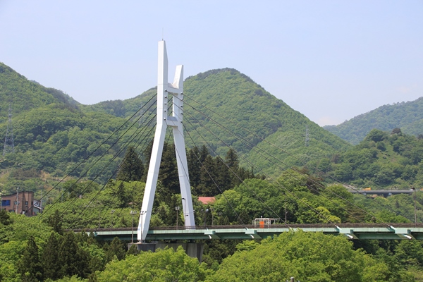 夏の諏訪峡大橋