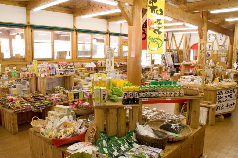 道の駅かみつえのお土産コーナー