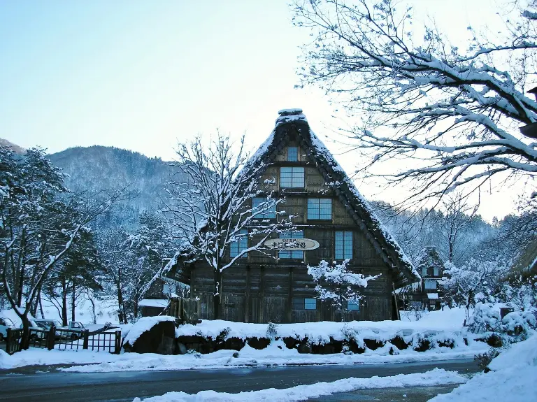 白川郷の雪景色