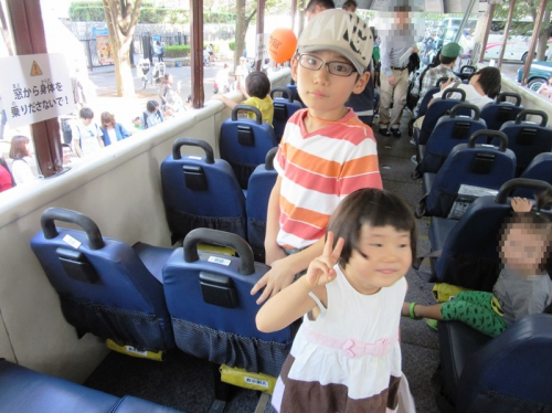 スカイダックのバス車内