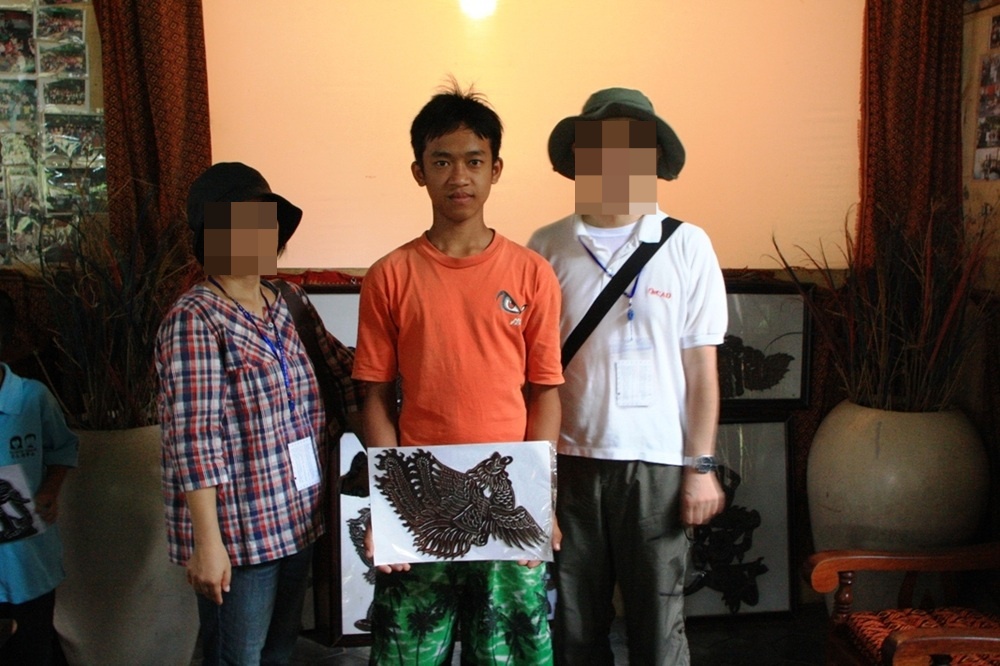 子供と記念写真