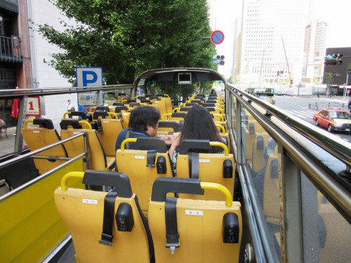 スカイバス東京2階からの眺め