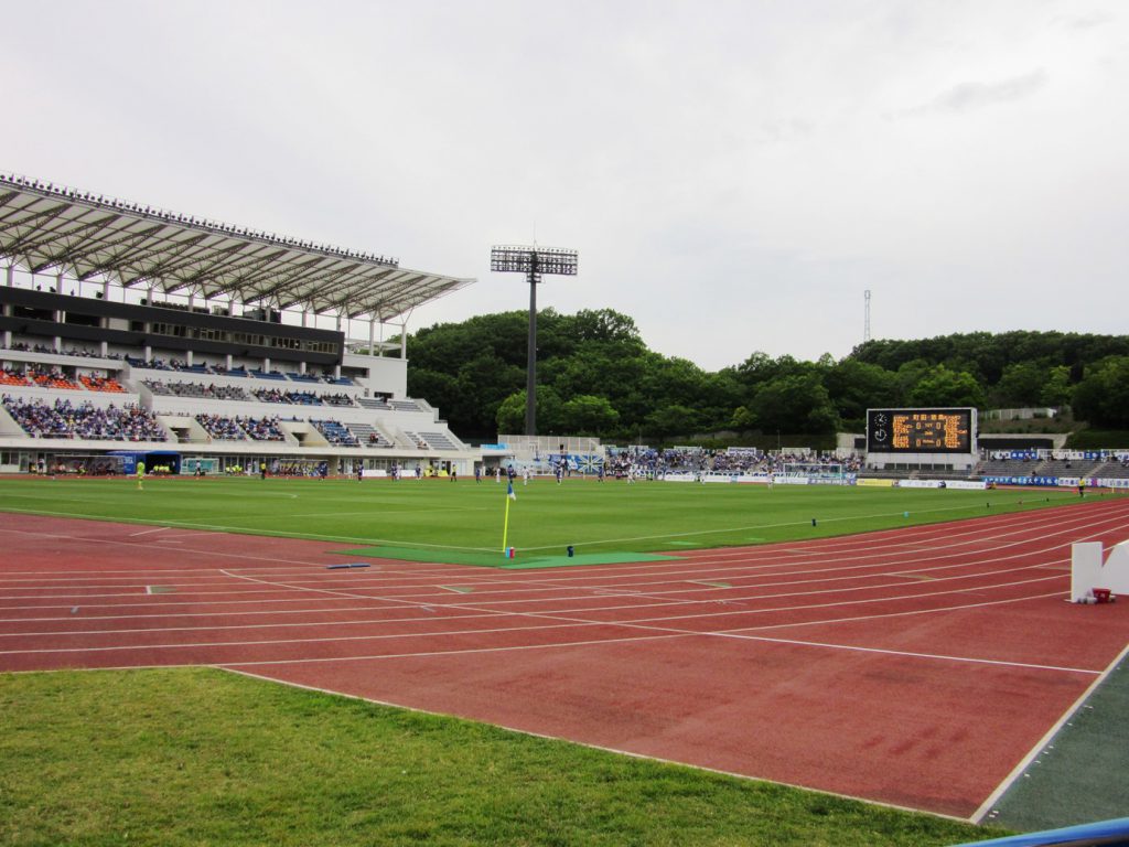 間近で試合観戦