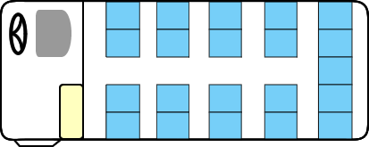 21人乗り小型バスの座席表