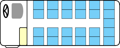 25人乗り小型バスの座席表