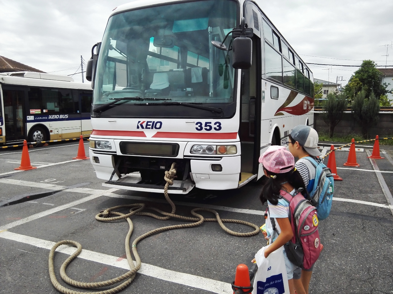 大型の観光バスに挑戦です