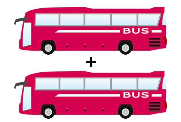 大型バス＋大型バス