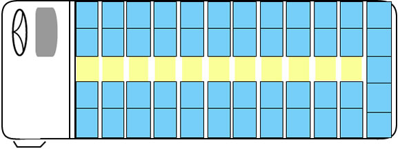 60人乗りバスの座席表