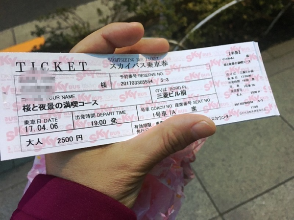 スカイバス東京の乗車券