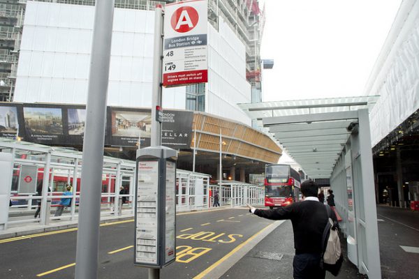 現在のバス停表示はわかりにく