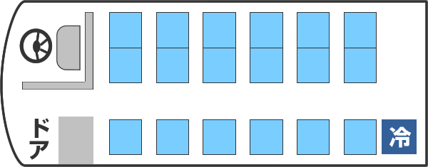 オノエンスターVIPバスの座席表