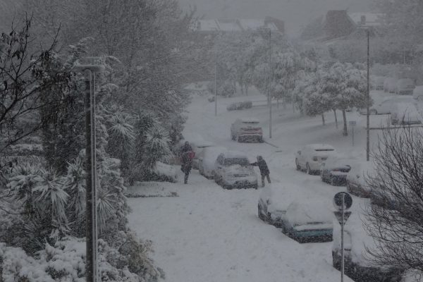 2月末に記録的な大雪が降ったローマの様子