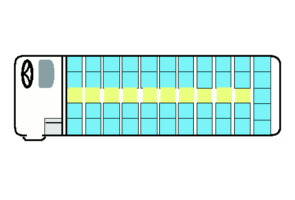 大型バスポピュラーな座席数