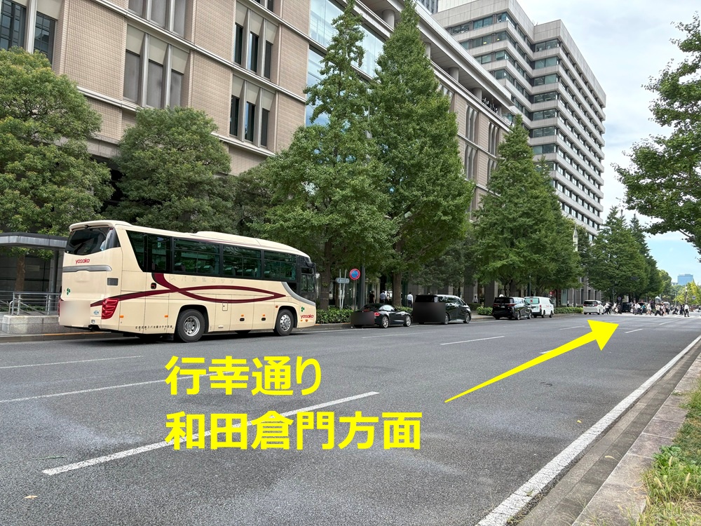 和田倉門方面へ向かう行幸通り