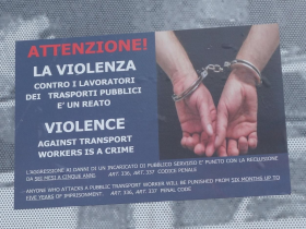 ローマ市バス暴力撲滅キャンペーン