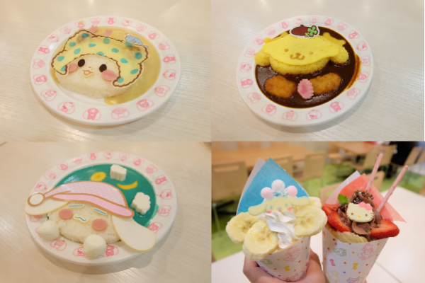 かわいいキャラクターのメニューが目白押し