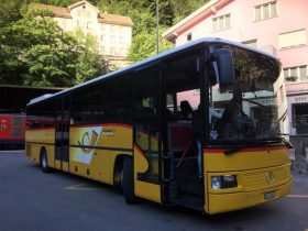 スイスの山岳ポストバス