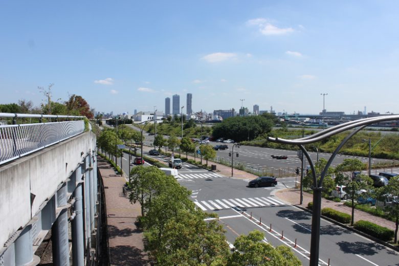 USJ駅から見た舞洲の風景