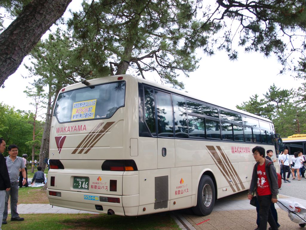 和歌山バス・三菱エアロバスを展示