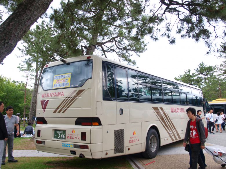 和歌山バス・三菱エアロバスを展示