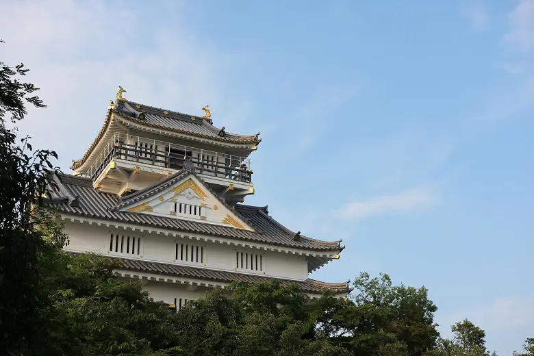 金華山にある岐阜城天守