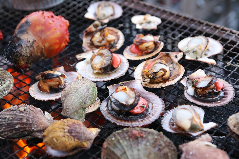 青森の海鮮をBBQで