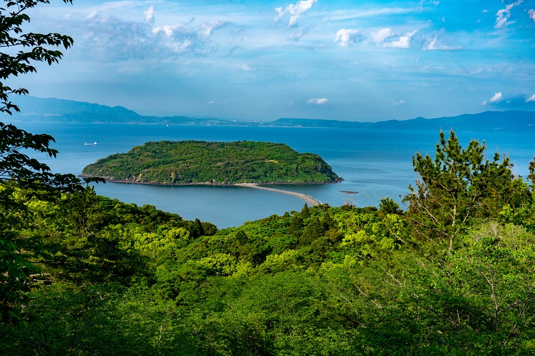 魚見岳から見た知林ヶ島