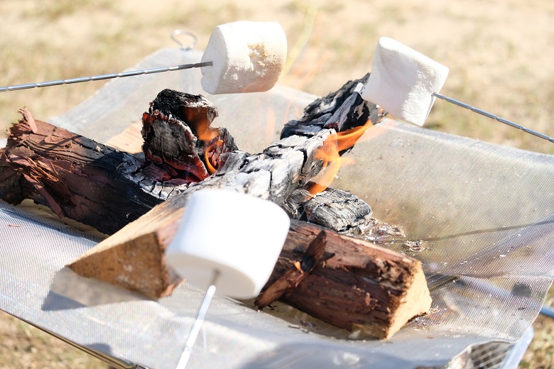 マシュマロ焼きも楽しい！