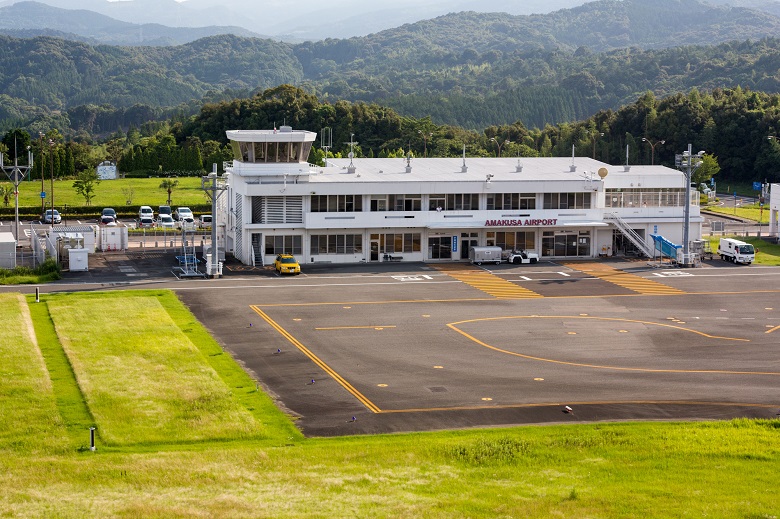 天草空港の貸切バス乗り場