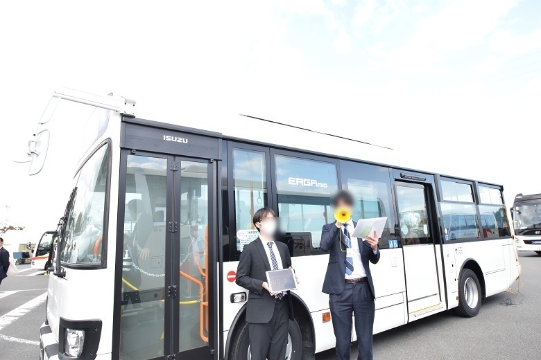 いすゞエルガミオで車内換気実験