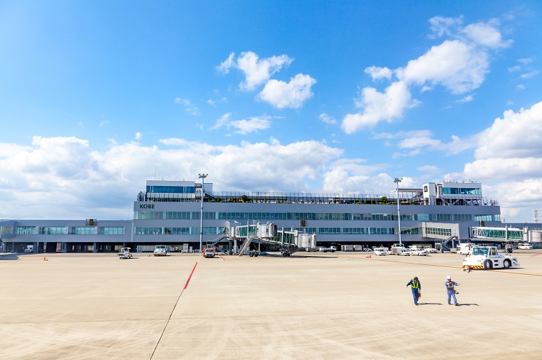 神戸空港の貸切バス乗り場