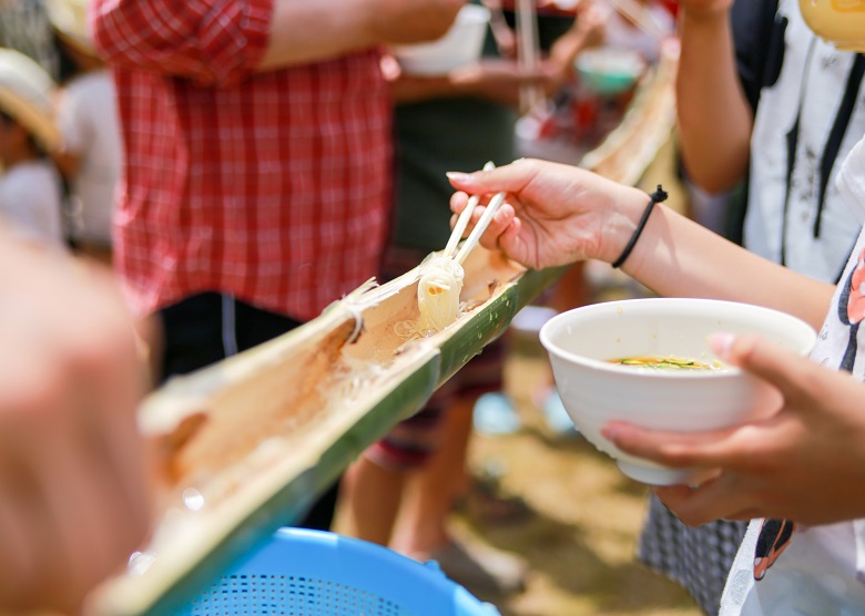 流しそうめんもレンタルできます
