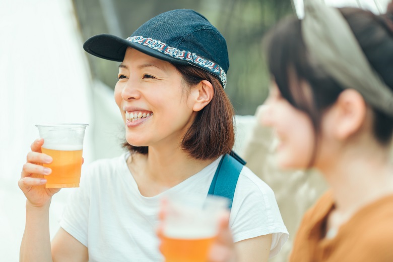 デイキャンプで乾杯