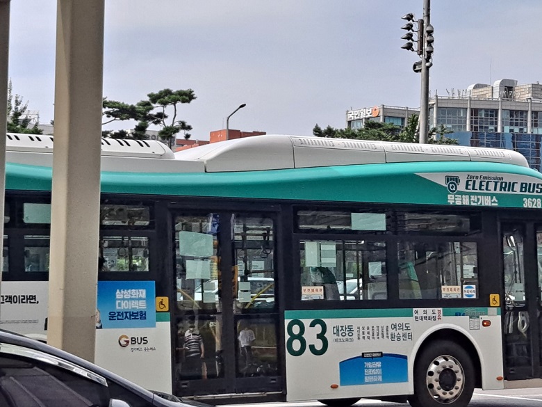 韓国で路線バスとして電気バスが導入されている