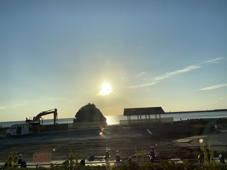 稲佐の浜（バスの車窓より）