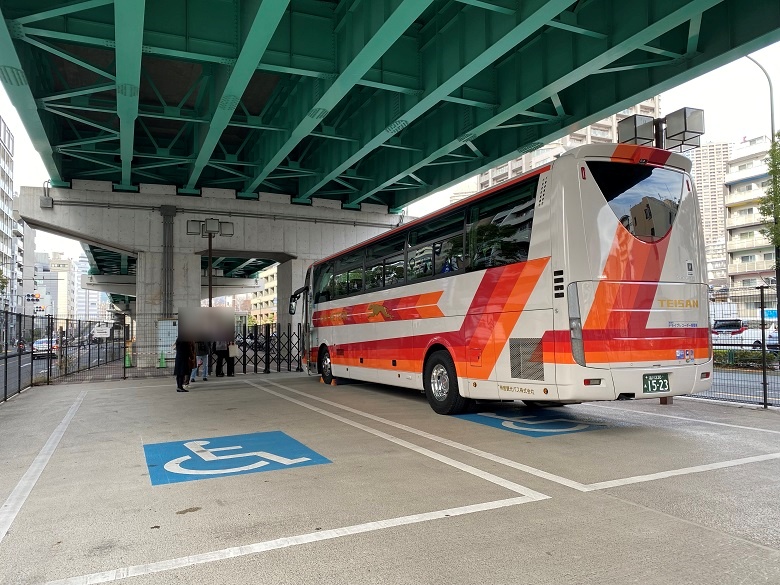 月島観光バス乗降場／市場橋駐車場