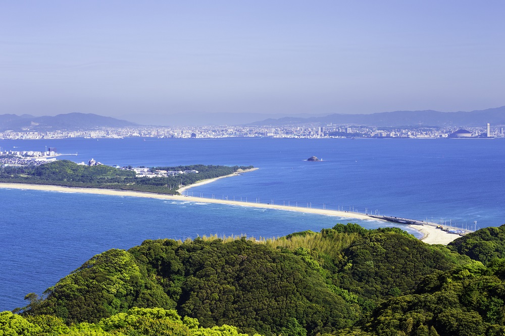 海の中道（志賀島の潮見展望台より）