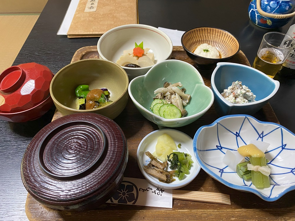 橋本屋の山菜料定食「あじさい」