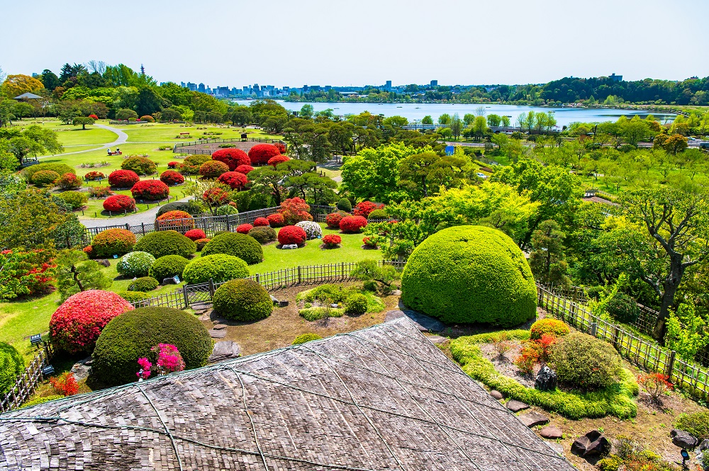 茨城県 水戸偕楽園　好文亭（楽寿楼からの眺望）