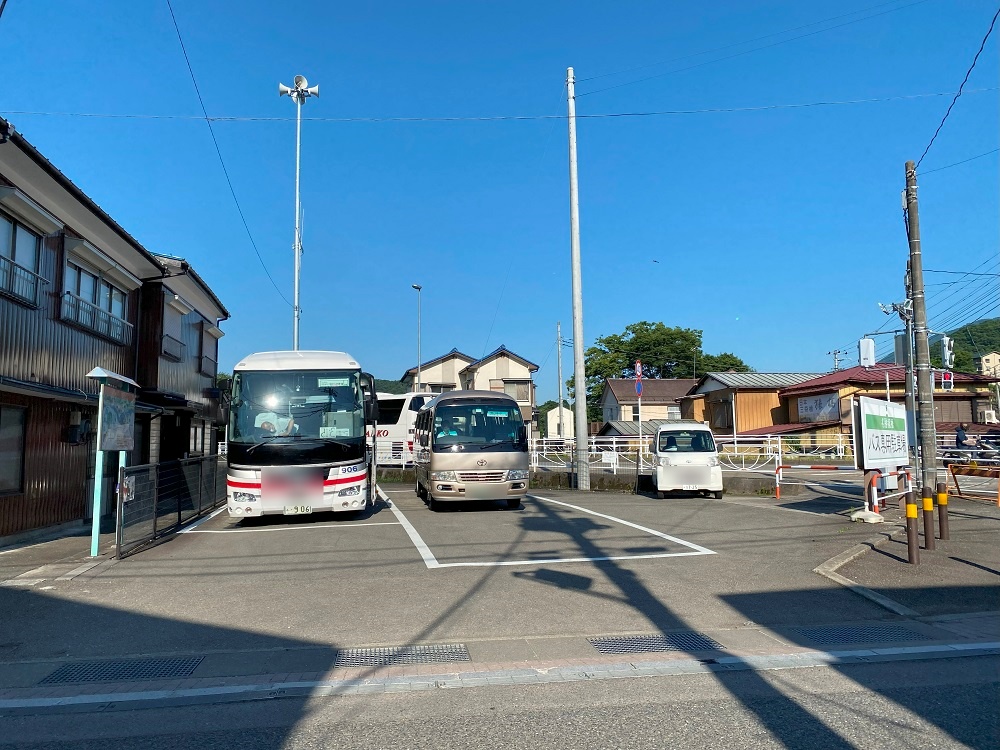 猿橋の無料駐車場（バス2台分）