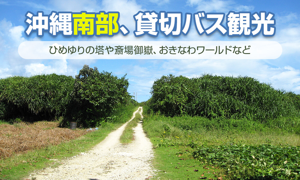 ひめゆりの塔や斎場御嶽、おきなわワールドなど、沖縄南部は貸切バスで楽しくドライブ＆観光