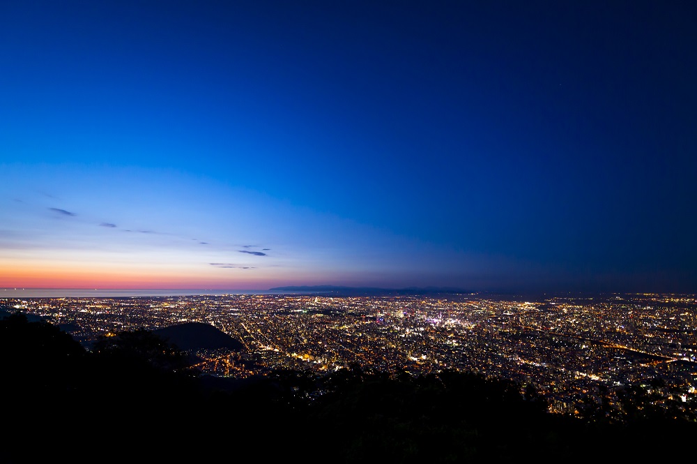 藻岩山からみた夜景