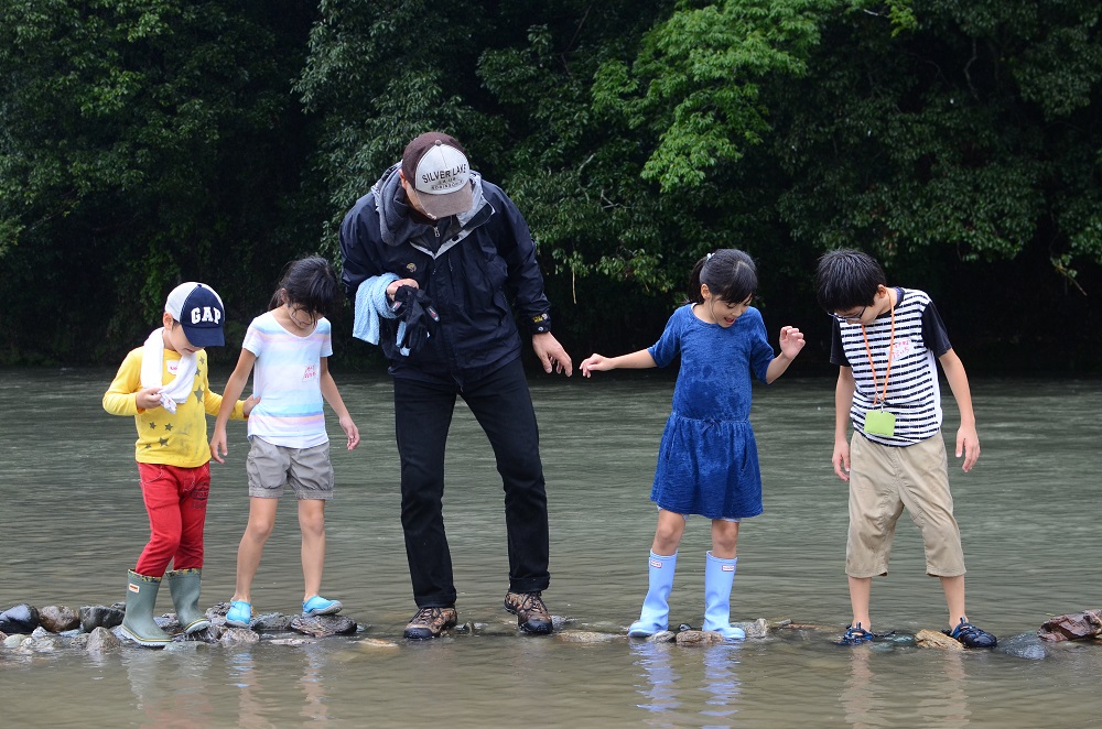 水遊びも安心な嵐山