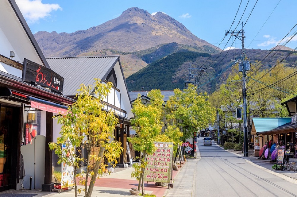 由布岳と湯の坪街道