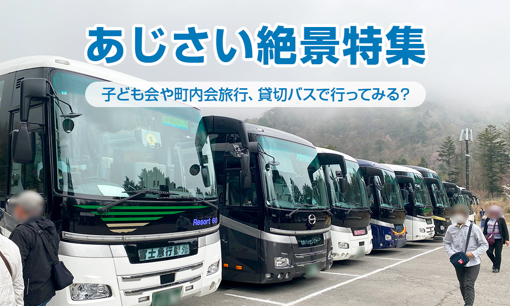 子ども会や町内会旅行、貸切バスで行ってみる？「雨でも気分が上るあじさい絶景」特集